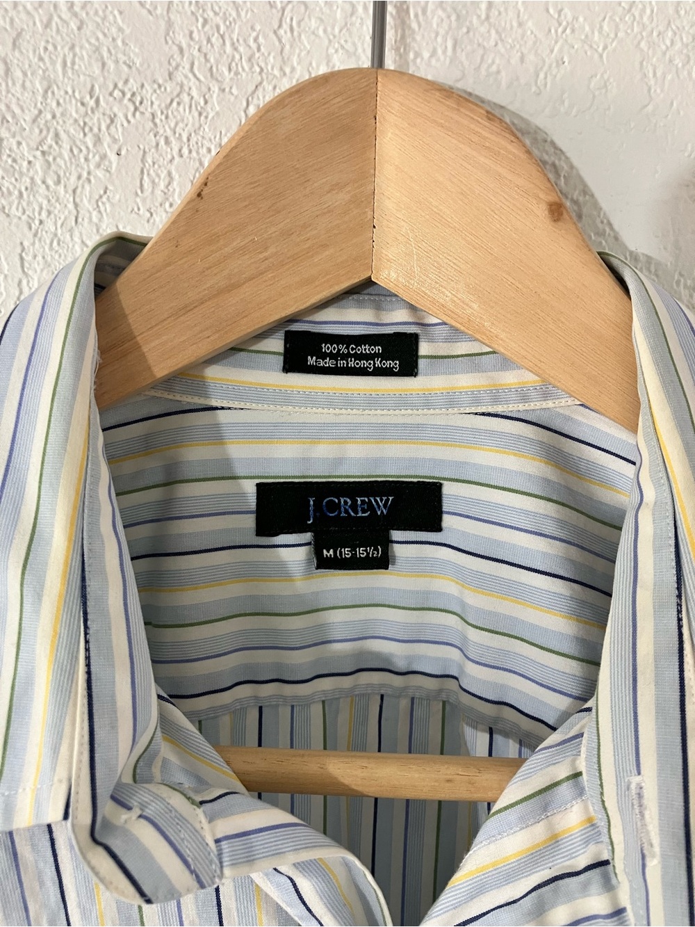 vintage j.crew multi color striped button down shirt - medium